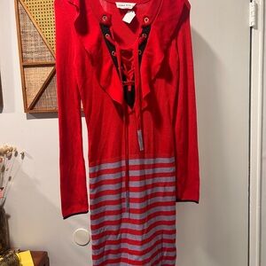 Sonia Rykiel Vibrant Red Knit Dress